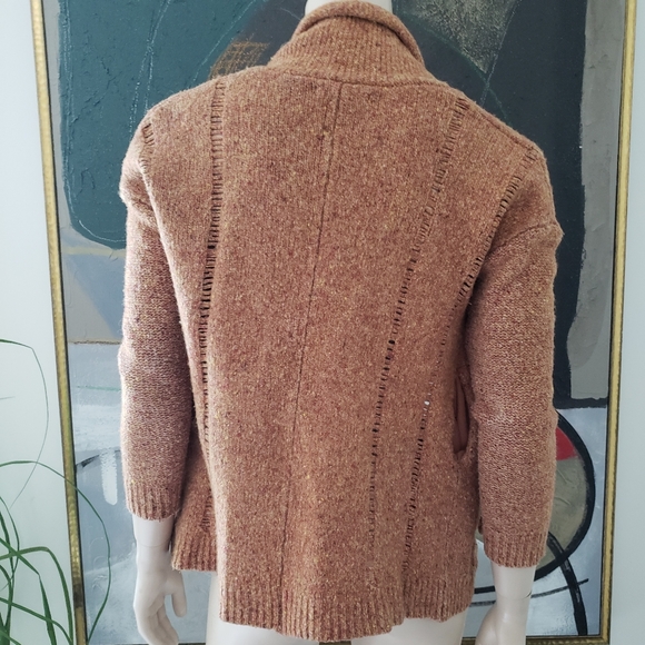 Rebecca Minkoff | Open-front Wool-blend Cardigan with Pockets - Picture 5 of 15